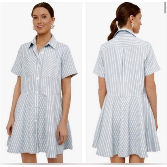 Tuckernuck Dresses & Skirts - Tuckernuck Striped Mini Dress in Blue and White